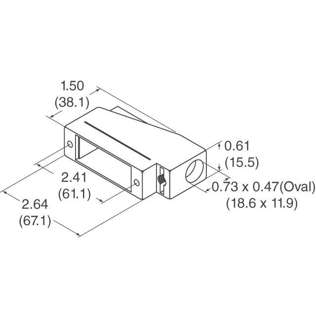165X10479XE Conec  Gusci posteriori per connettori D-Sub a forma di D